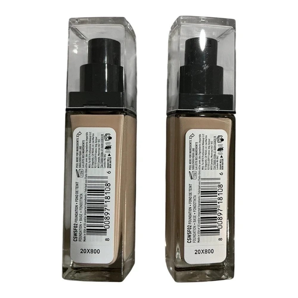 NYX Can't Stop Won't Stop Foundation Alabaster 24H Matte 2 Pack